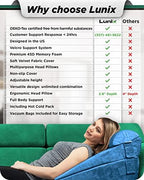 Lunix LX11 5-Piece Support for Abdominal Recovery & Lower Back Rest, Orthopedic Bed Wedge Pillow Set, Zero-Gravity Style Elevation, Memory Foam, Ocean Blue