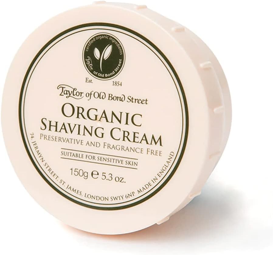 Taylor of Old Bond Street Organic Shaving Cream w/Aloe & JojobaNew 5.3 oz.