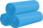 3 Rolls Small Trash Bags - 60 Counts Durable 4 Gallon Small Garbage Bags for home office kitchen Bathroom Bedroom Trash Can liners（Blue）