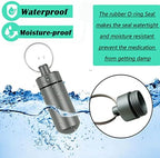 5 Packs Mini Keychain Pill Holder Fob, EFFIET Waterproof Portable Tablets Container Case Aluminum Outdoor Camping Emergency Pill Capsule Box Bottle
