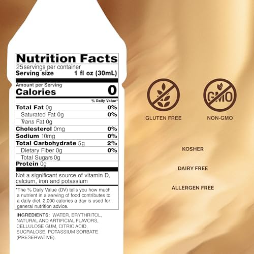 Monin - Sugar Free Vanilla Syrup | Premium Calorie-Free Syrup | Pure & Rare Madagascar Vanilla for Coffee, Lattes & More (BPA-Free Plastic Bottle, 33.8 fl oz)