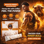 Paramount Organic Honey Sachets for Men, 100% Authentic & Pure – Alpha Energy & Peak Vitality Support with Royal Jelly, Bee Pollen & Coffee, Herbal Blend, Elite Daily Performance Formula, 10 x 15g