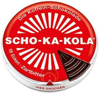 Dark Chocolate SCHO-KA-KOLA with natural Caffeine from Cocoa, Cola-Nut-Powder and Coffee 2 tins x 100 g/Germany
