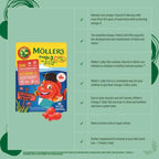 MÖLLER'S Omega 3 Capsules, Natural Fish Oil Omega3 for Kids with DHA and EPA, No Gluten, Lactose or Added Sugar & Easy to Chew, Strawberry Flavor, 36 Capsules