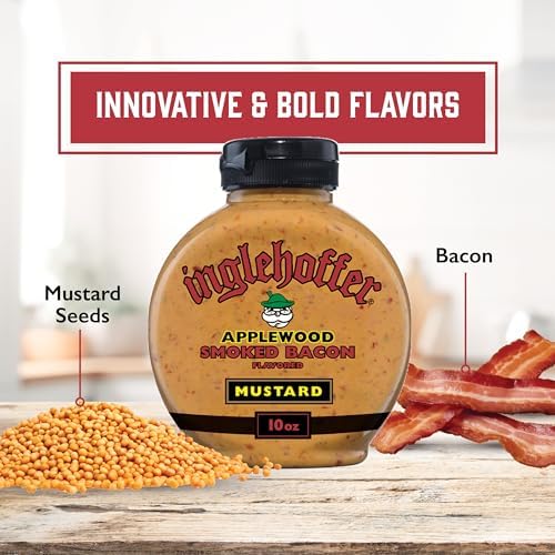 Inglehoffer Applewood Smoked Bacon Mustard, 10 oz Squeeze Bottle