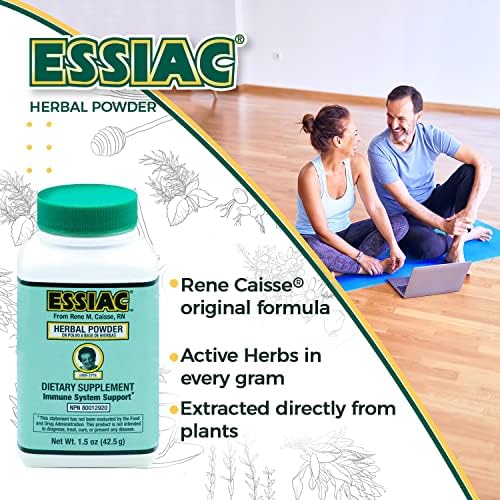 Essiac PowderESSIAC Original Herbal Tea Powder – 1.5 oz Bottle | Powerful Antioxidant Blend to Help Promote Overall Health & Well-Being | Original Formula from 1922 (1)