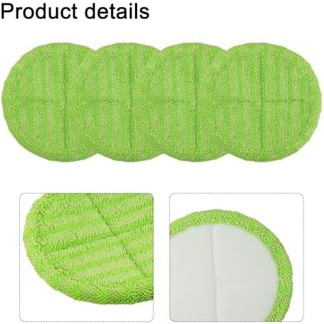 Microfiber Mop Pads For Electric Floating Mop With Rotating Heads, 6.3 Inch Diameter, Highly Absorbent And Machine Washable, Fits Tile Hardwood Laminate Floors(8PCS)