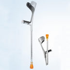 KADEUX Folding Forearm Crutches by Adult, Portable Arm Crutches, Aluminum Walker, Travel Crutches Men & Women Foldable Elbow Crutches (Color : Silver)