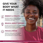 Vitamin B Complex for Men & Women - Riboflavin B2, B12, B1, B3, B5, B6, B7, B8, B9 | Vitamin C, Choline, Inositol - B-Complex Supplement - Energy, Brain & Heart Support - Made in USA, 60 Vegan Caps