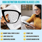 Oversized Reading Glasses for Women Designer Cat Eye Readers 1.0 1.25 1.5 1.75 2.0 2.25 2.5 2.75 3.0 3.5 4.0