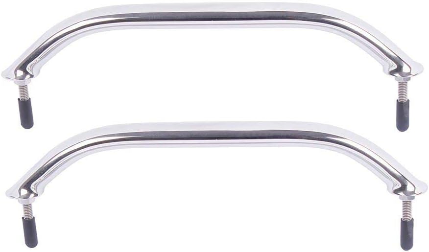 Hoffen 12Inch Boat Grab Bar, Stainless Steel Oval Grab Handle Handrail Multipurpose Hardware (2pcs)
