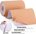 4 Rolls Kinesiology Tape, 4in x 5.5yd Extra Wide Breathable Muscle Support Adhesive Sport Tape for Knee Pain Relief, Latex Free Cotton Elastic Uncut Strips for Joints, Back, Ankle, Shoulder, Wrist