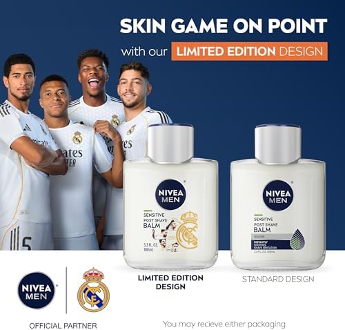 NIVEA MEN Sensitive Post Shave Balm, with VitaminPro Complex, Alcohol Free After Shave Balm for Men, 3.3 Fl Oz Bottle