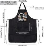 MBMSO Baking Apron Funny Baker Gifts for Bake Lover Kitchen Cooking Apron I Bake People Happy Apron Baking Gifts for Bakers