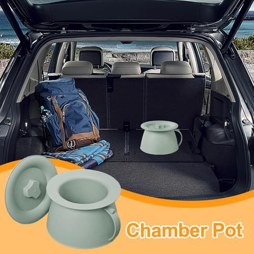 Portable Chamber Pot - 1.5L PP Urinal Potty Bucket with Handle and Lid | Bedpan for Elderly Patients Family Kids Men Women Indoor Outdoor Travel Camping Bedroom Nursing Toilet Alternative