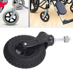 7 Inch Solid Front Caster Tires, Universal Wheel Replacement Parts for Wheelchairs, Anti Slip Walker Casters Rollers Wheels, Wheel Accessories