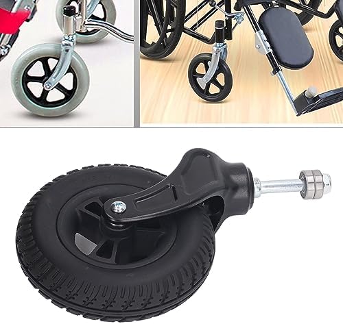 7 Inch Solid Front Caster Tires, Universal Wheel Replacement Parts for Wheelchairs, Anti Slip Walker Casters Rollers Wheels, Wheel Accessories