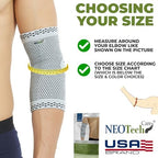 NeoTech Care Elbow Support Brace - Breathable - Men, Women, Right or Left (Gray, Size S, 1 Unit)