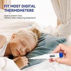 Berrcom Disposable Digital Thermometers Probe Covers Set of 100 Oral Rectal Thermometer Probe Cover Universal Thermometers Sleeves for Adult and Kids