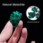Apengshi Healing Crystals Natural Malachite Raw Stone 0.25lb Irregular Shape Repair Reiki Gems Protection Wicca Meditation Yoga Outdoor Indoor Home Decoration Say Fish Tank Fountain Jewelry Design