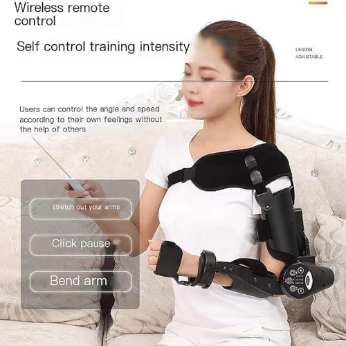 Electric Elbow Rehabilitation Device, Hinged Elbow Support Arm Exerciser for Stroke Hemiplegia Patients (Left Arm)