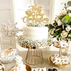 First Holy Communion Cake Topper, God Bless, Cross Dove Confirmation, Religious Baptism First Birthday Christening Baby Shower Party Decorations Supplies, Gold Glitter