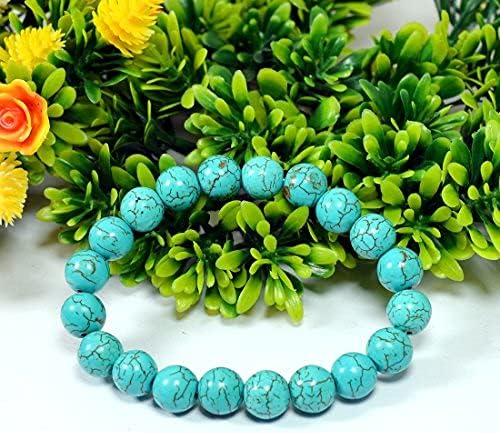 Aleafa Armlet Presents Turquoise Bracelet Crystal Stone 10 Mm Beads for Reiki and Crystal Stones Bracelet (Color : Green) #Aport-4390