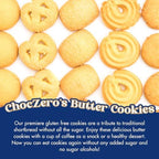 ChocZero Keto Butter Cookies, Sugar Free Danish Shortbread, Gluten Free, Low Carb, High Fiber, 8 oz Box