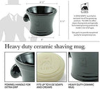 G.B.S Men's Premium 5 Piece Set- Double Edge Shaving Razor with Black Rubber Coated Handle, Shaving Mug, Synthetic Brush, Dual stand for Brush & Razor and 15 Blades, Alum Block