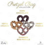 CRAVINGS BY ZOE Valentines Day and Birthday Chocolate Covered Pretzels Gift Bag 8 oz | Gourmet Kosher Milk & Dark Belgian Chocolate Candy Food Gift Box Basket | Get Well, Thank You, Men Women Mom Dad Her