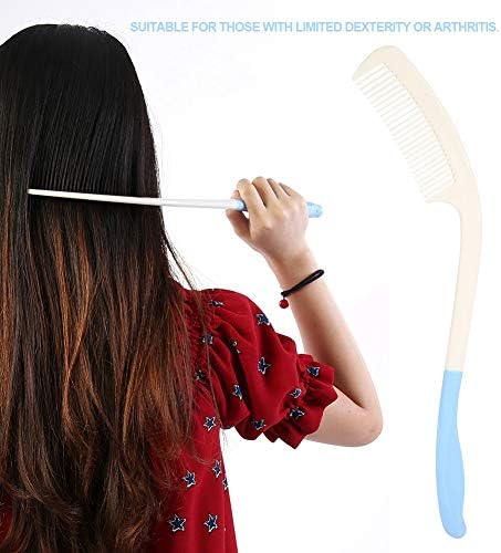 Durable Long Handled Hair Brush, Long Comb Reach, Applicable to Inconvenient Upper Limb Activities for Elderly and Hand-disabled People(Long handle comb)