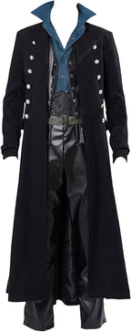 BITSEACOCO Mens Vintage Victorian Steampunk Jacket, Gothic Renaissance Medieval Frock Coat Cosplay Halloween Costume Tailcoat