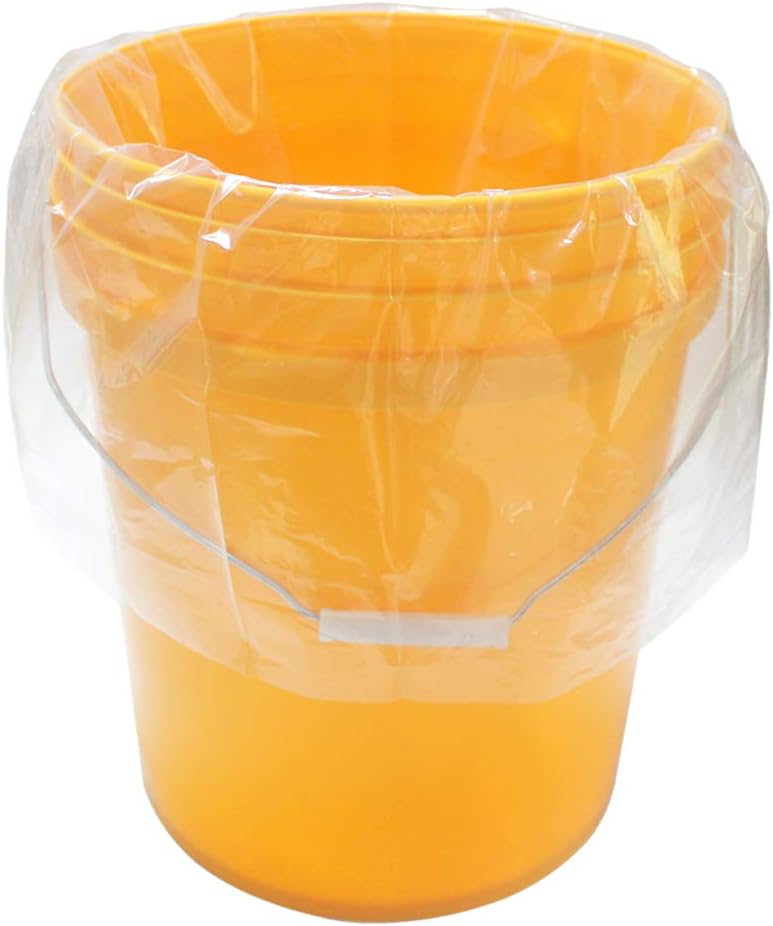 25 Pack 5 Gallon Bucket Liner Bags for Marinating and Brining, Great for Storage Food, Heavy Duty Leak Proof (2 mil)
