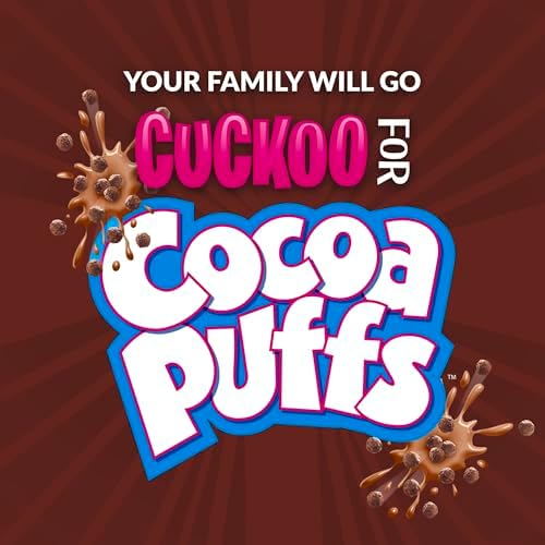Cocoa Puffs, Chocolatey Breakfast Cereal, Made with Whole Grain, Mega Size, 25.8 oz
