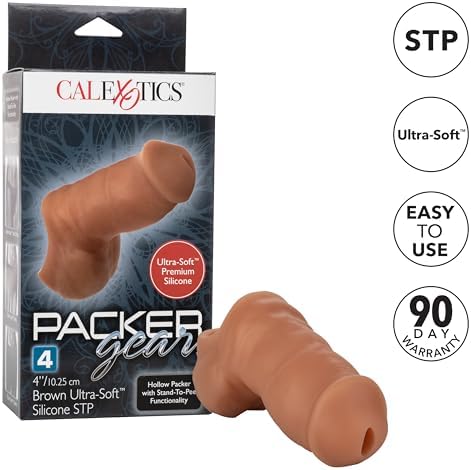 CalExotics SE-1582-30-3 Packer Gear™ 4"/10.25 cm Ultra-Soft™ Silicone STP Packer - Brown