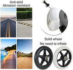 LIGUOYI 2 Pcs Wheelchair Front Caster, 6/7/8inch Wheelchair Wheels Accessories Solid Tyre, Rueda De Goma Antideslizante, 5/16-Inch Stem Diameter, 265-lb Load Capacity, Replacement Casters for Walker