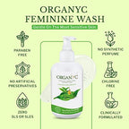 Organyc Feminine Intimate Wash for Sensitive Skin, 250 ml, pH-Balanced Cleanser with Organic Tea Tree & Botanical Extracts