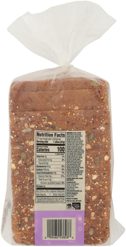 365 by Whole Foods Market Organic 21 Grains & Seeds Bread, 22 OZ