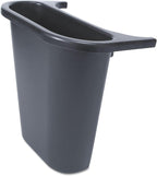 Rubbermaid Commercial Products Plastic Resin Deskside Wastebasket/Recycling Side Saddle Basket, Black, For Home/Office/Under Desk