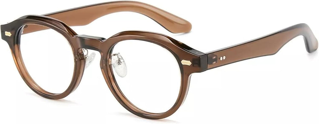 Firmoo Unisex Retro Round Frame Blue Light Glasses Readers Trendy Vintage Eyewear, Essential Fashion Accessory