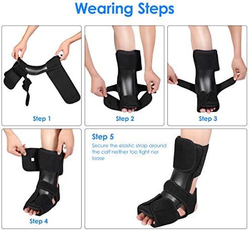 Plantar Night Splint Foot Support Brace Adjustable Foot Stabilizer Unisex Fits for Right or Left Foot ankle brace