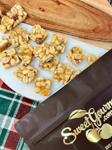SweetGourmet Classic Old-Fashioned Peanut Butter Squares, Peanut Brittle Candy, 2 Pound