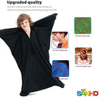 SANHO Dynamic Movement Sensory Sock Body Sock,Medium,6-9 years old, 47''HX27''W, Good for Height:41"-51",Black