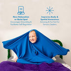 Harkla Body Sock - Sensory Socks for Kids - Stretchable Sack to Help Relax and Focus - Easy to Wash Breathable Sensory Full Body Sock for Children - Extra Large 64" x 30"