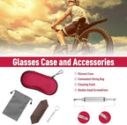 FINTIE Sunglasses Case, Hard EVA Shell Shockproof Sport Glasses Case with Metal Carabiner Travel Zipper Eyeglasses Holder