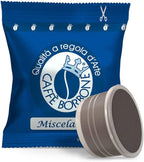 Caffè Borbone Compatible Lavazza Espresso Point 100 Coffee Pods, Blue Blend with Refined Taste, Powerful Character and Intense Aroma, Roasted and Freshly Packaged in Italy