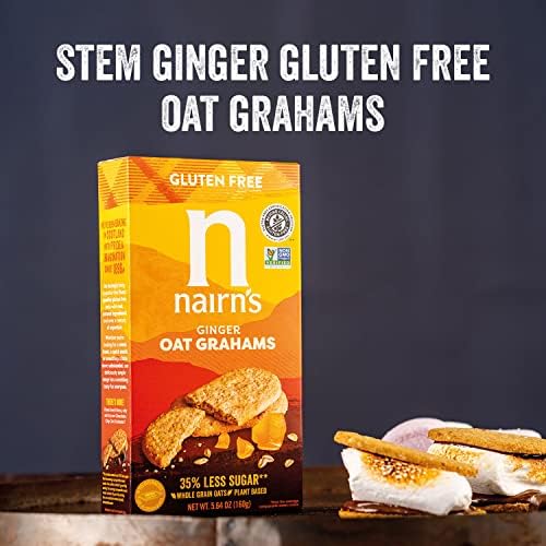 Nairn's Gluten Free Stem Ginger Oat Grahams 5.64oz Pack of 6