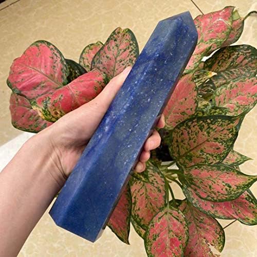 Meditation Home Decor, Natural Blue Aventurine Quartz Crystal Obelisk Points to Healing Room Decoration Home Decoration Gifts,Natural Crystal (Size : 450-500g)