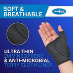 Comfort Cool CMC Thumb Brace – Restriction Split for Arthritis & Tendinitis Relief | Breathable Neoprene with Supportive Thumb Strap - Beige, Right Hand, Medium (7 to 8 inches) | NC79585