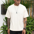Men's Fashion Oversized T-Shirts Streetwear Loose Fit Crewneck Tshirt Workout Casual Short Sleeve Tops